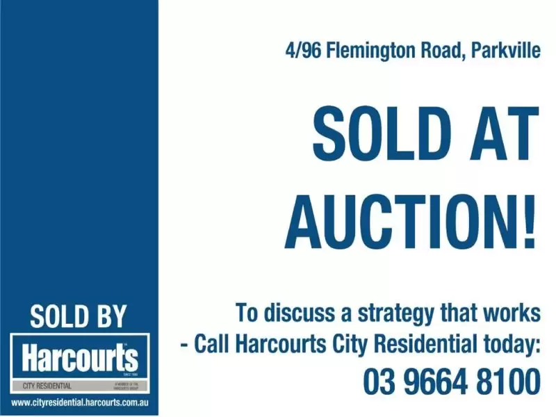 4/96 Flemington Road, Parkville Sold by Harcourts Melbourne City - image 2