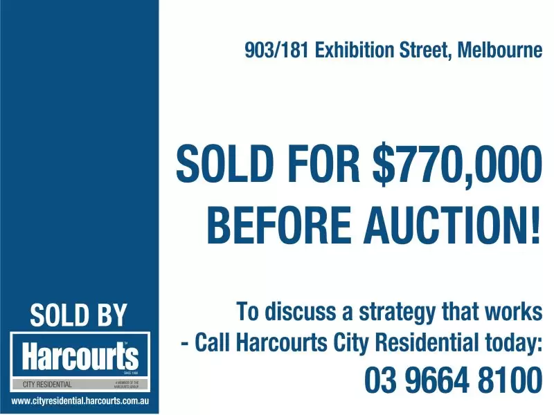 903/181 Exhibition Street, Melbourne Sold by Harcourts Melbourne City - image 2