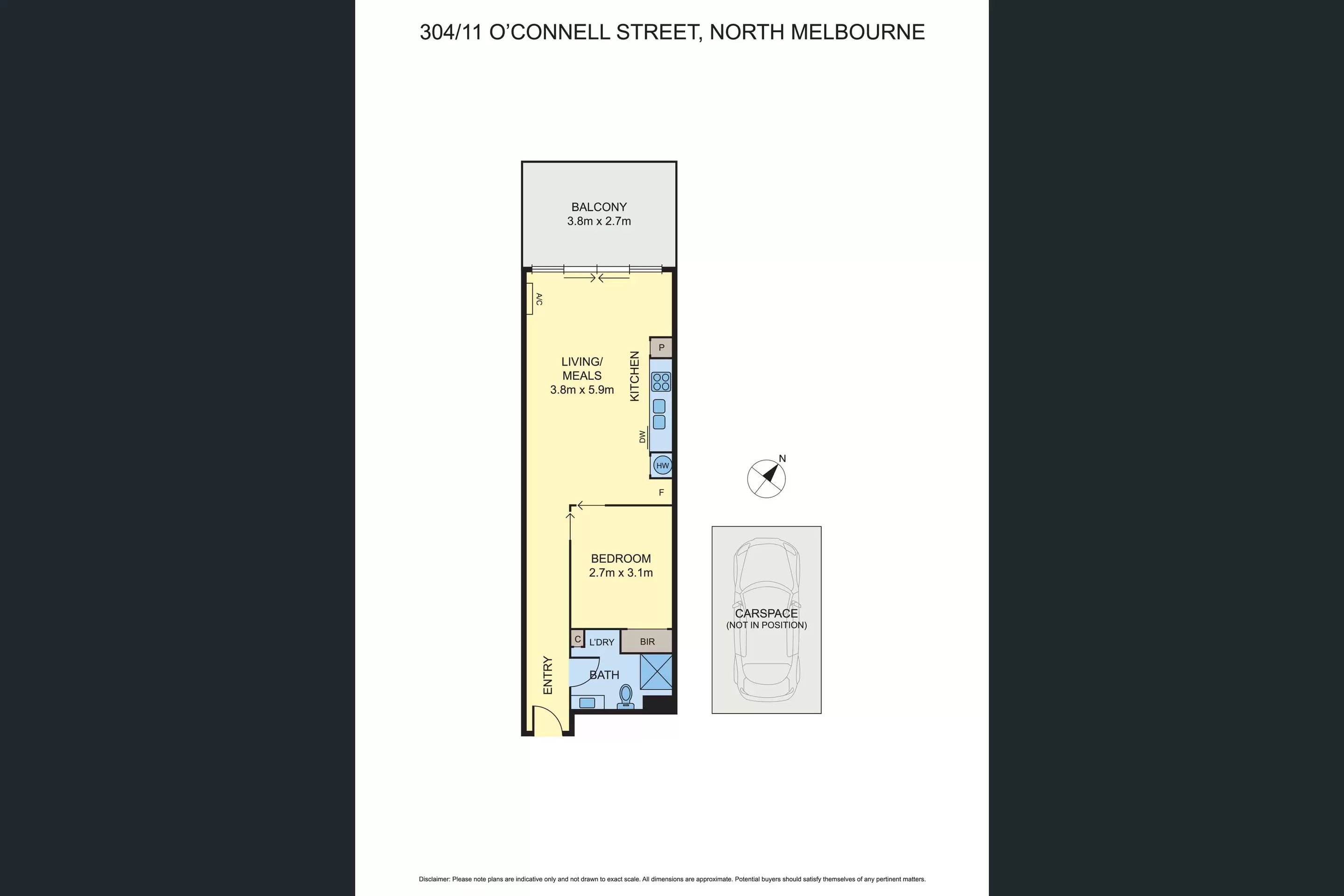 304/11 O'Connell Street, North Melbourne Leased by Harcourts Melbourne City - image 6