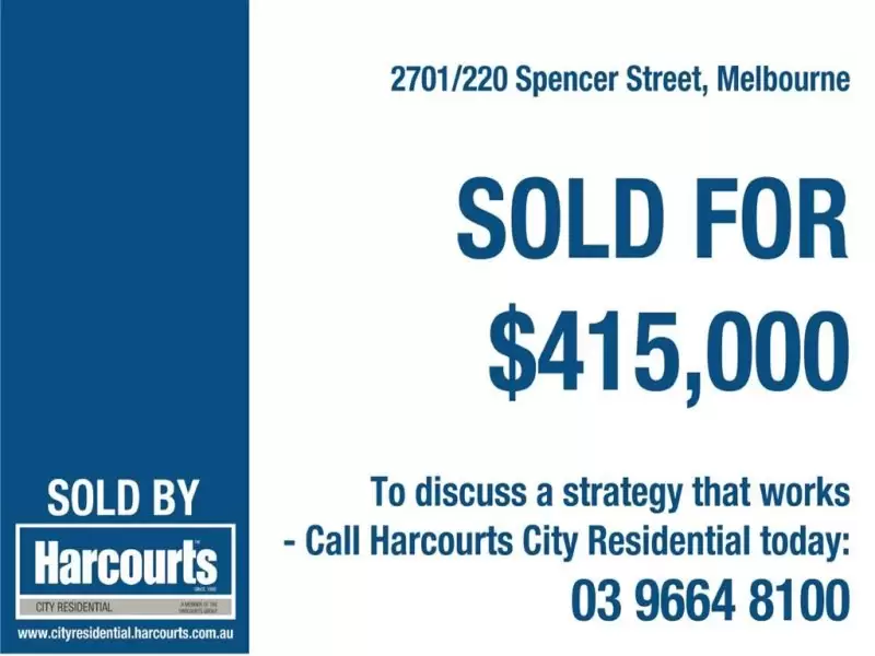 2701/220 Spencer Street, Melbourne Sold by Harcourts Melbourne City - image 2