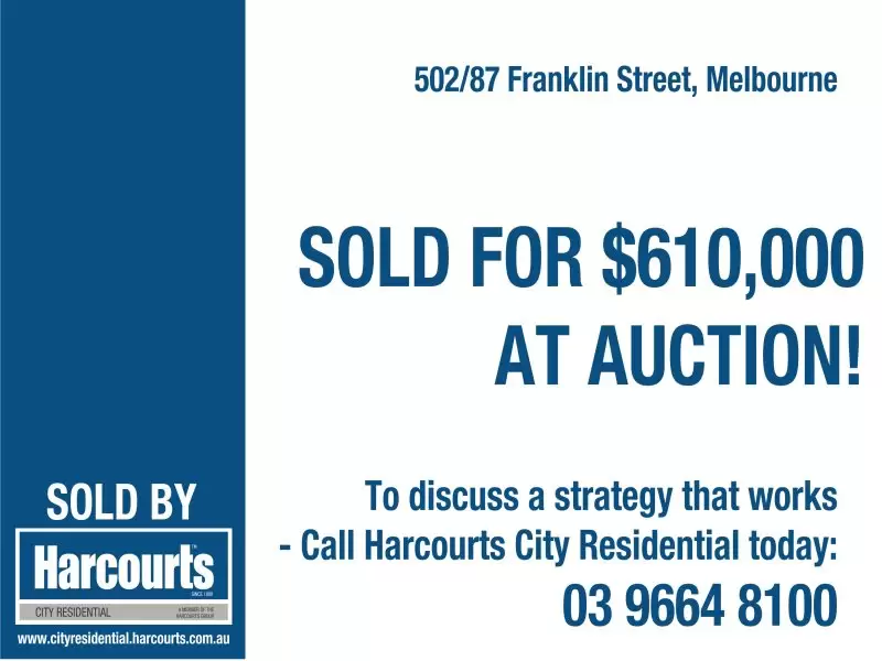 502/87 Franklin Street, Melbourne Sold by Harcourts Melbourne City - image 2