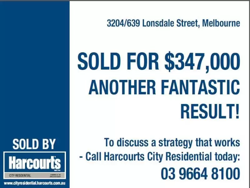 3204L/639 Lonsdale Street, Melbourne Sold by Harcourts Melbourne City - image 2